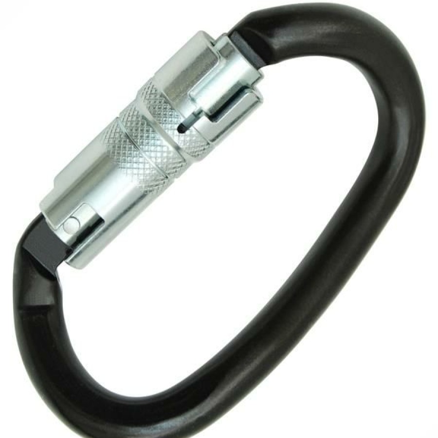 Fall Protection * | Kong Ovalone Dna Black Polish Twistlock Ansi Carabiner Free Delivery