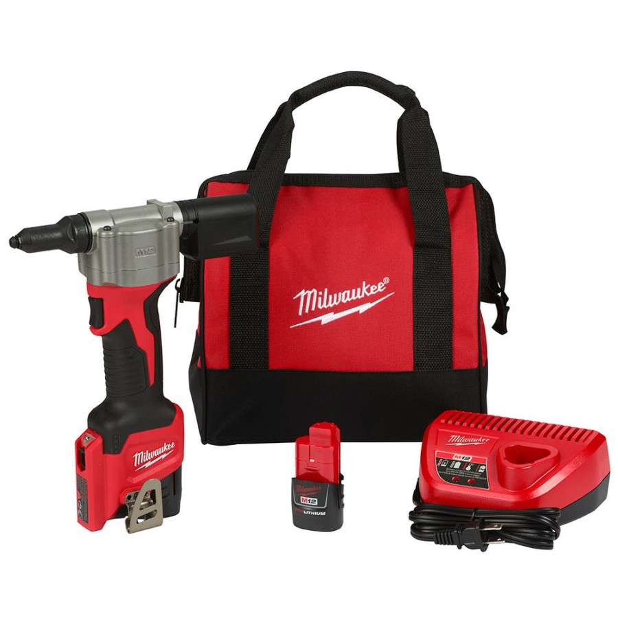 Tools * | Milwaukee M12 Rivet Tool Kit Milwaukee Electric Tool Large Choice