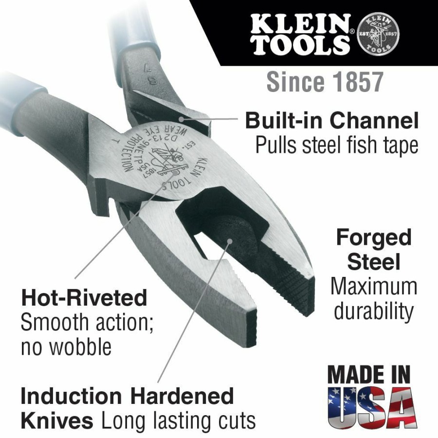 Tools * | Klein Tools Lineman'S Fish Tape Pulling Pliers Cheap