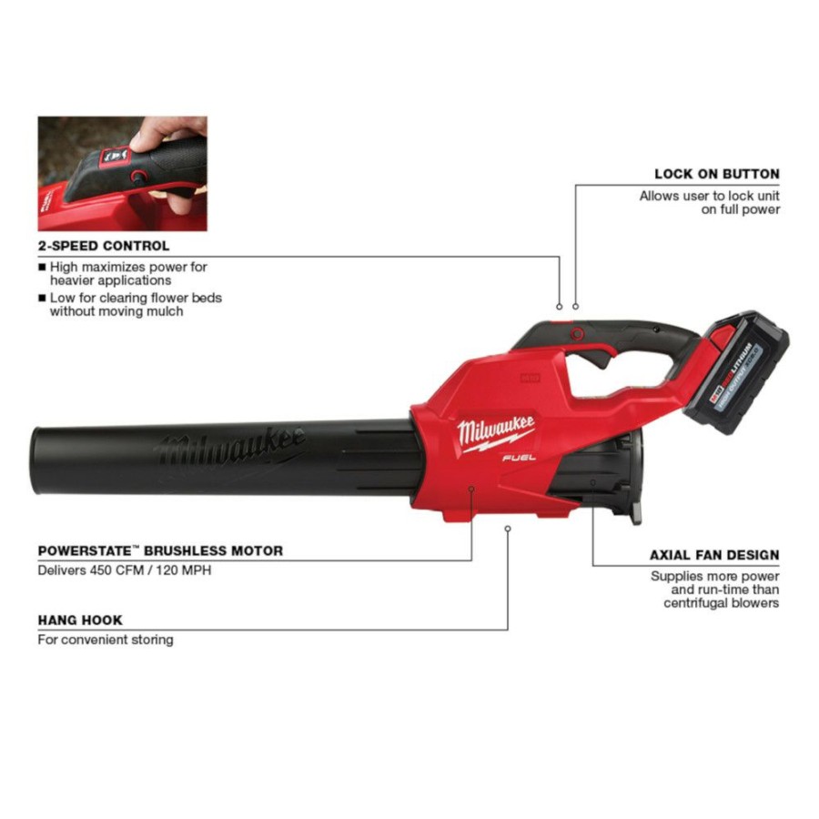 Tools * | Milwaukee M18 Fuel Blower Kit Milwaukee Electric Tool Tendy Style