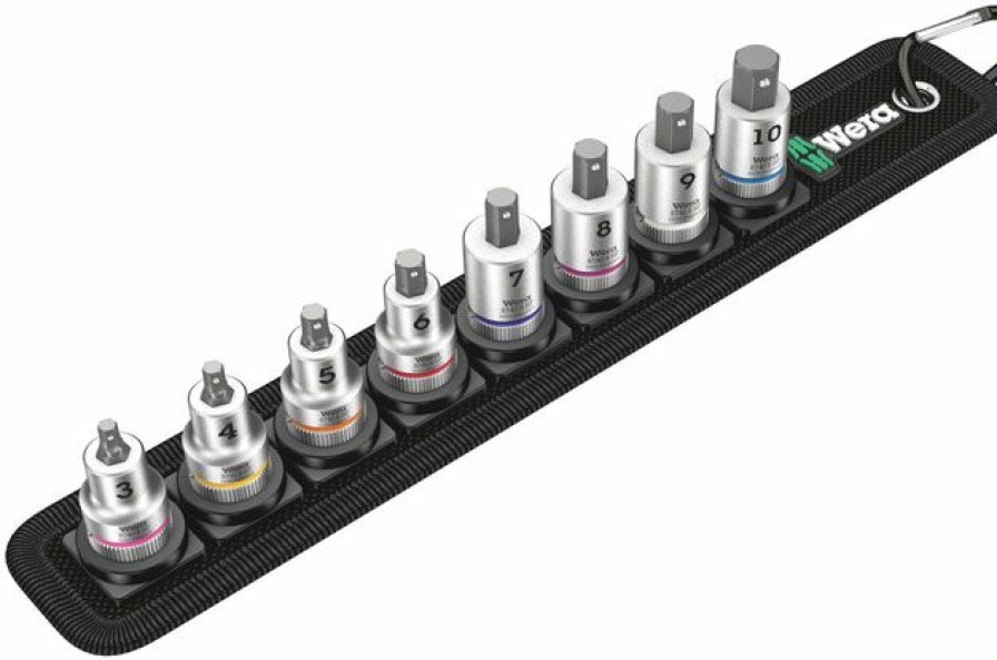 Tools * | Wera Tools Belt B 2 Zyklop In-Hex-Plus Bit Socket Set With Holding Function, 3/8 Inch Drive, 8 Pieces Hot Sale