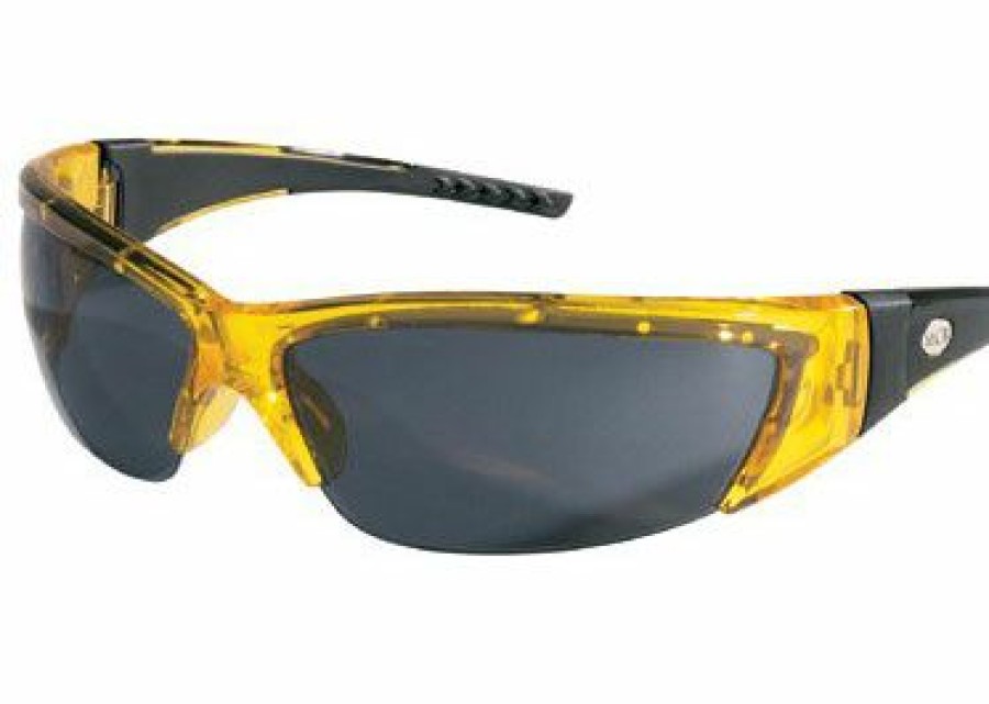 Ppe & Work Wear * | Forceflex 2 Ff232 Safety Glasses With Gray Lens And Translucent Yellow Frame Crews Glasses Excellent Quality