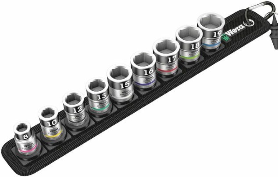 Tools * | Wera Tools Belt B 1 Zyklop Socket Set With Holding Function, 3/8 Inch Drive, 10 Pieces Low Price