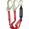 Fall Protection * | Falltech Ironman Elasticated Dual Class Twin Leg Lanyard New Threads