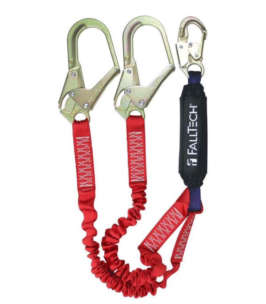 Fall Protection * | Falltech Ironman Elasticated Dual Class Twin Leg Lanyard New Threads