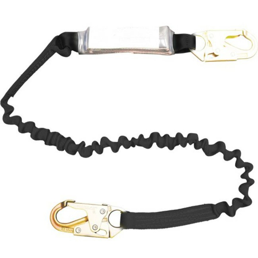 Fall Protection * | French Creek Stratos Six Foot Web Lanyard With Pack Style Absorber And Standard Snap Hooks Attractive