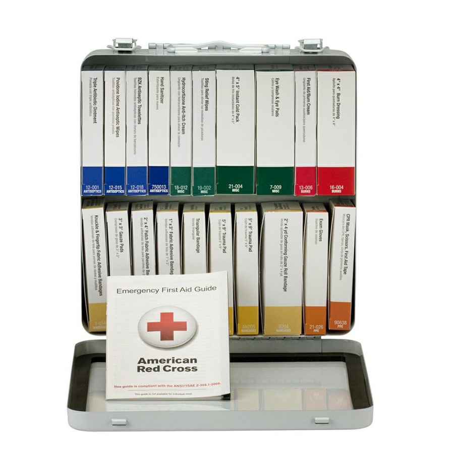 Safety & First Aid * | First Aid Only Ansi A 50 Person 24 Unit Metal Ansi 2021 Compliant First Aid Kit Clearance Sale