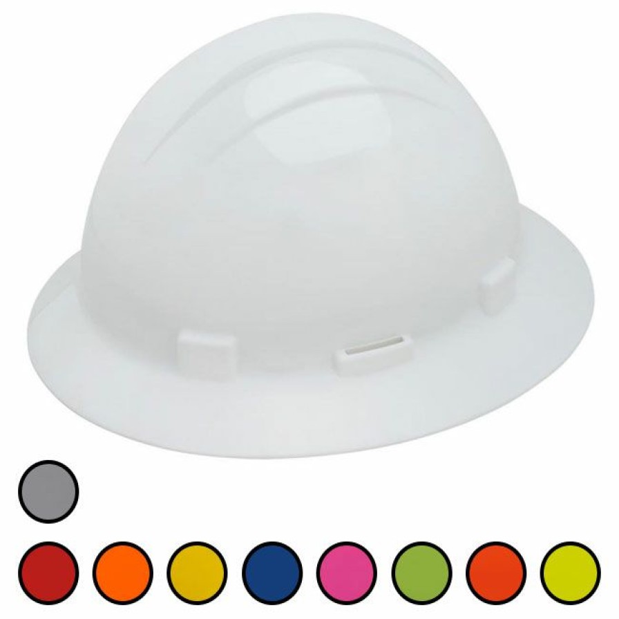 Ppe & Work Wear * | Erb Americana Full Brim Hard Hat With Accessory Slots Erb Industries Exquisite Gifts