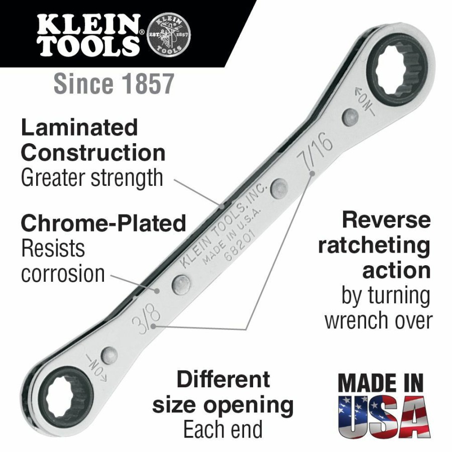 Tools * | Klein Tools Ratcheting Box Wrench 7-Piece Set Sale Online