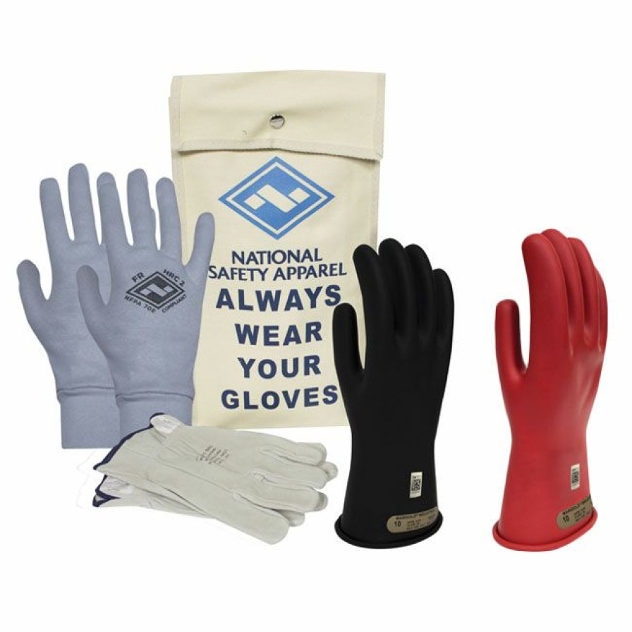 Ppe & Work Wear * | National Safety Apparel Arcguard Rubber Voltage Glove Premium Kit Top Sell