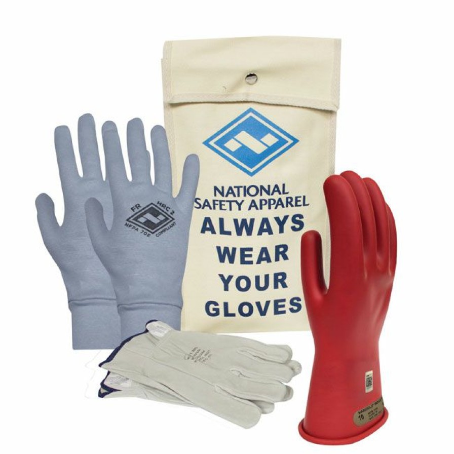 Ppe & Work Wear * | National Safety Apparel Arcguard Rubber Voltage Glove Premium Kit Top Sell