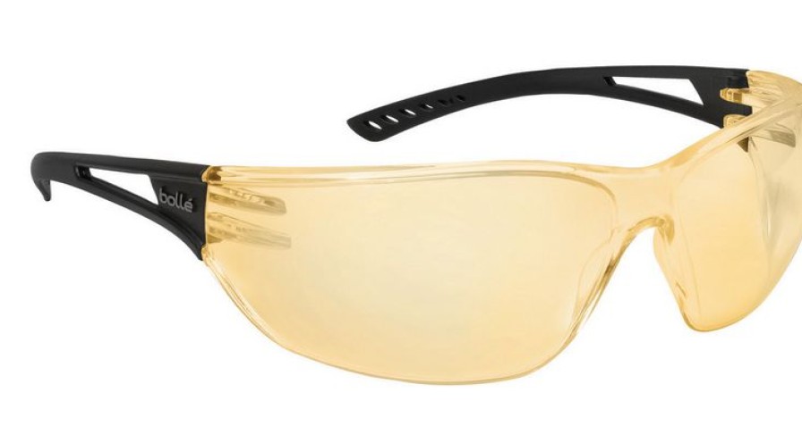 Ppe & Work Wear * | Bolle Slam Safety Glasses With Yellow Lens And Black Temple Bargain Sale