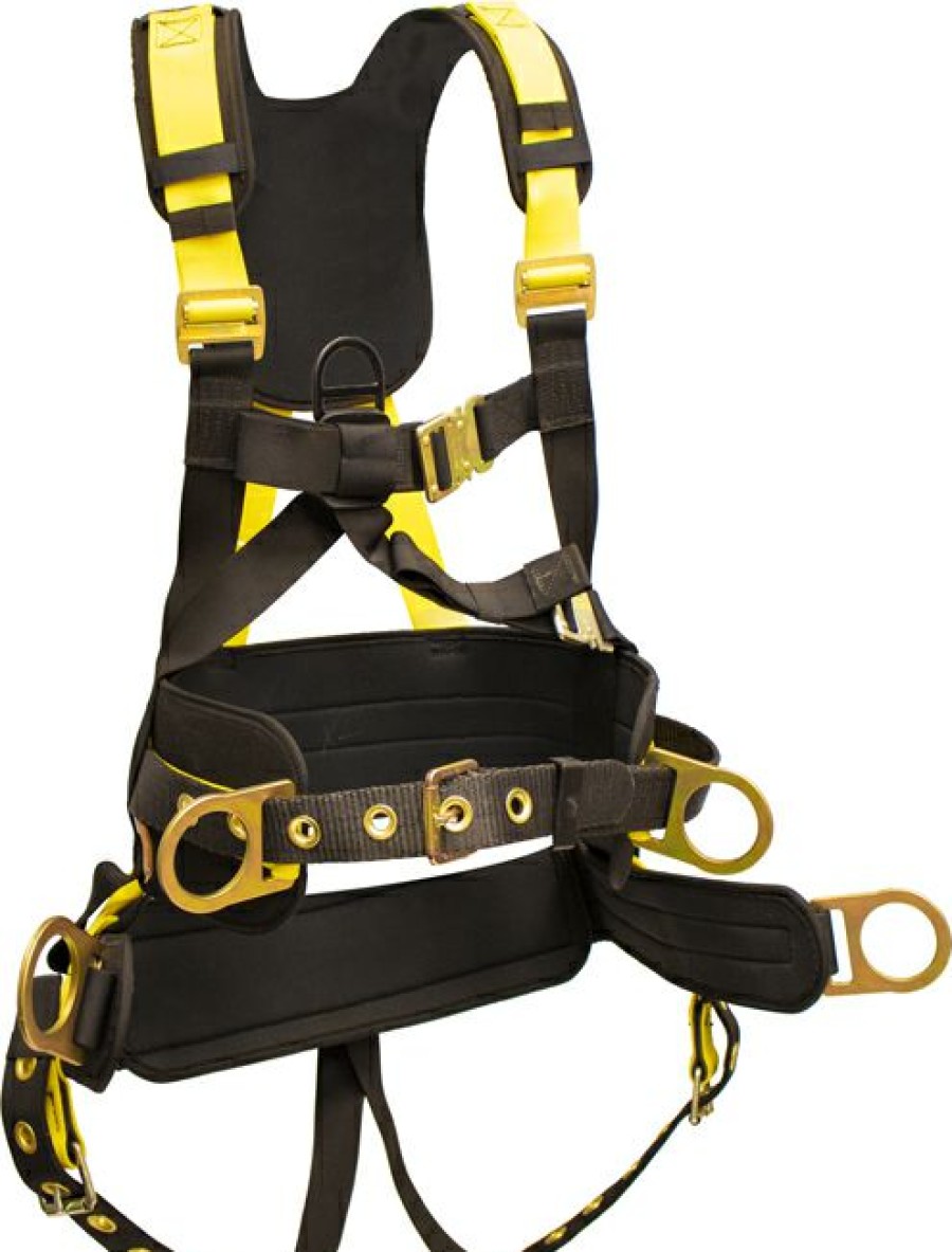 Fall Protection * | French Creek Full Body Fixed Suspension Harness With Hip D-Ring And Tongue Buckle Legs Top Sell