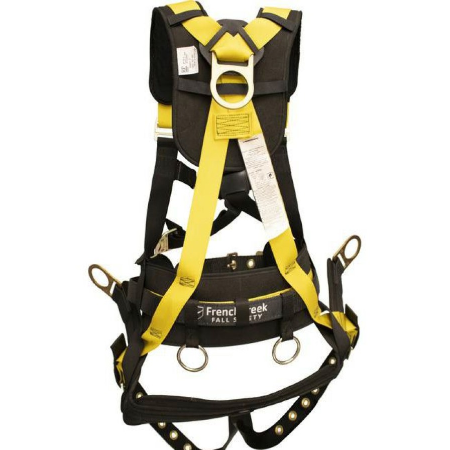 Fall Protection * | French Creek Full Body Fixed Suspension Harness With Hip D-Ring And Tongue Buckle Legs Top Sell