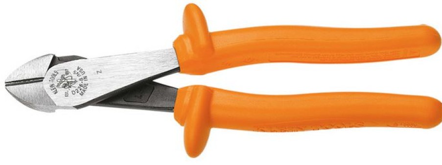 Tools * | Klein Tools D2000-48-Ins 8 Inch Insulated Angled Head High-Leverage Diagonal-Cutting Pliers Good Quality