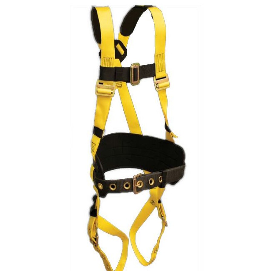 Fall Protection * | French Creek Full Body 6Pt Adjustable Harness With Padding, Tool Belt, And Tongue Buckle Legs Good Quality