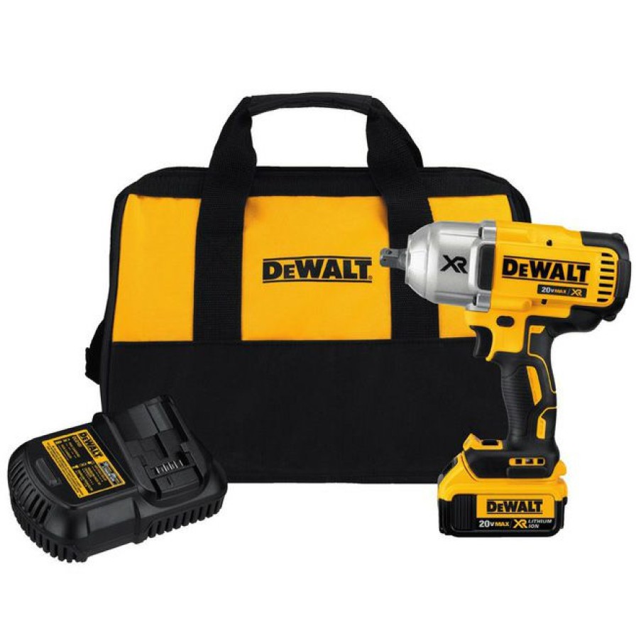 Tools * | Dewalt 20-Volt Max Xr Cordless Brushless High Torque 1/2 Inch Impact Wrench Kit Online