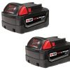 Tools * | Milwaukee M18 Redlithium Xc Extended Capacity Battery (2 Pack) Milwaukee Electric Tool Low Price