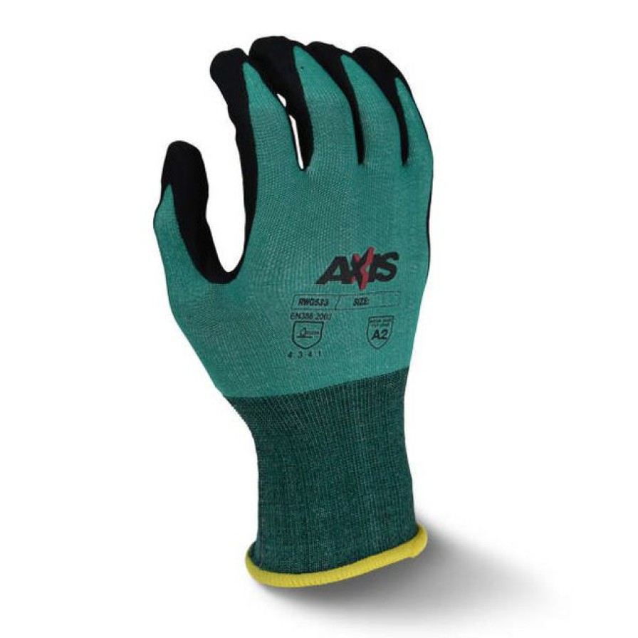 Ppe & Work Wear * | Radians Axis A2 Cut Level Foam Nitrile Coated Gloves Promotions